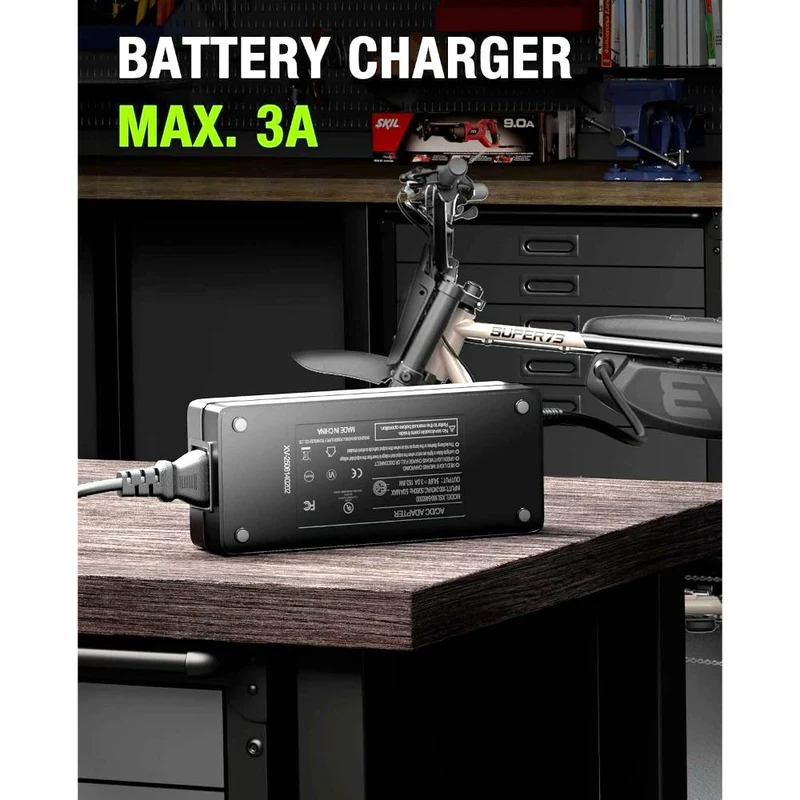 54.6V 3A Battery Charger Compatible With Super 73 Z/S/R-Series, Z Adventure, S2, RX Ebikes