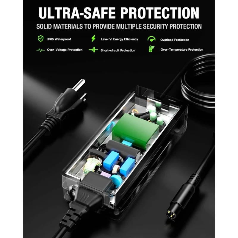 54.6V 3A Battery Charger Compatible With Super 73 Z/S/R-Series, Z Adventure, S2, RX Ebikes