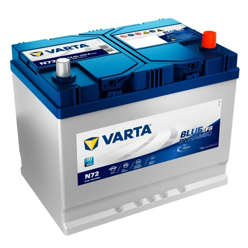 Batteria Auto Varta N72 Start&Stop Blue Dynamic EFB JIS 572 501 076