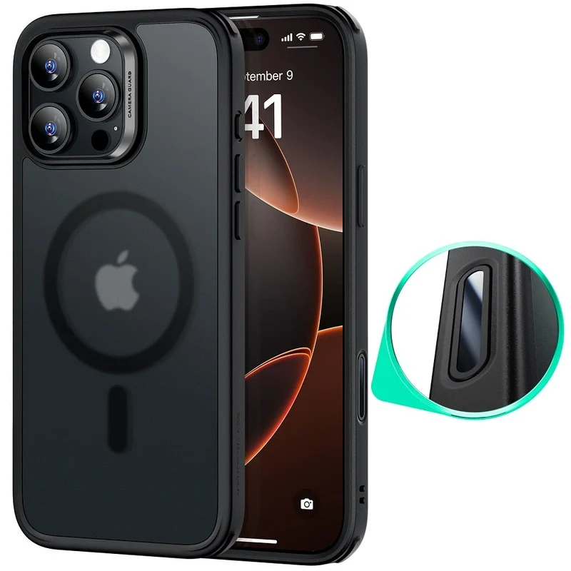 iPhone 16 Pro Max HaloLock Classic Hybrid Case (Camera Control) - Frosted Black