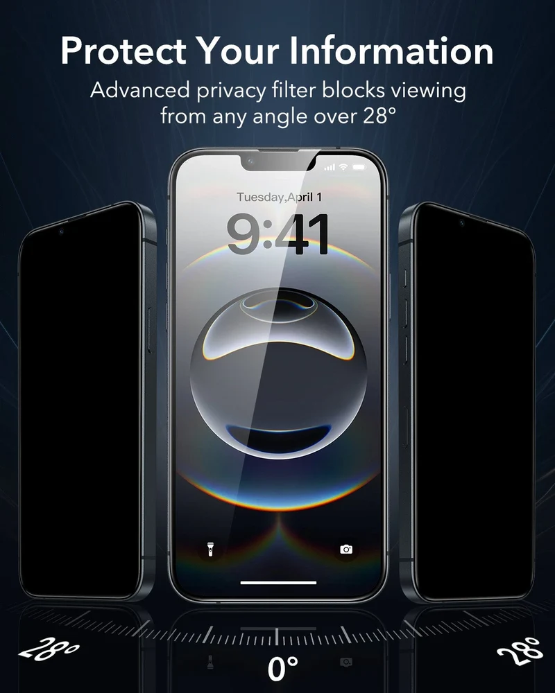 iPhone 16e HaloLock Cyber Tough Case Privacy Protection Bundle - Black