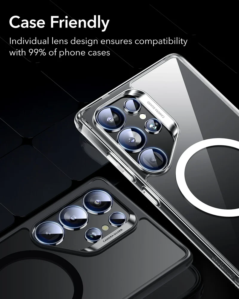 Galaxy S25 Ultra Armorite Camera Lens Protectors - Glitter Silver