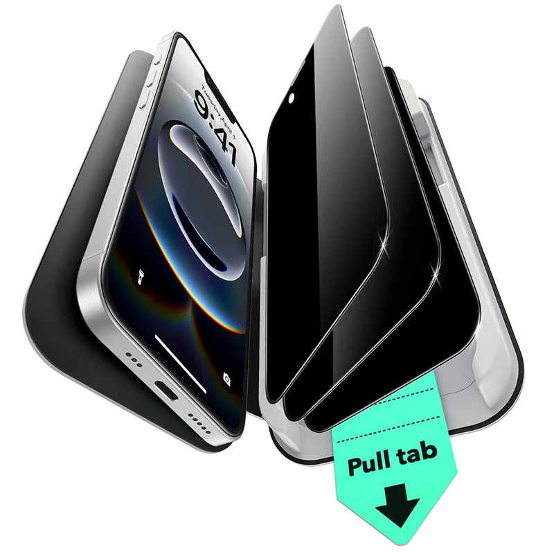 iPhone 17e/16e/14/13 Pro/13 UltraFit Classic Privacy Screen Protector - 3 Pack