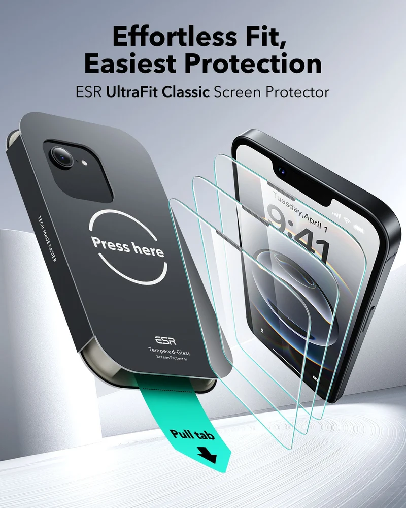 iPhone 17e/16e/14/13 Pro/13 UltraFit Classic Screen Protector - 3 Pack