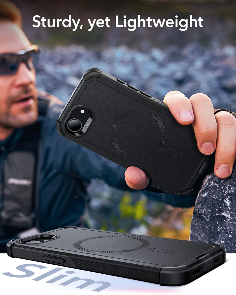iPhone 16e HaloLock Cyber Tough Case - Red