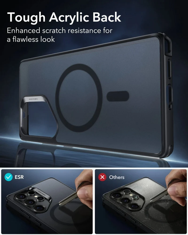 Galaxy S25 Ultra HaloLock Classic Hybrid Case - Clear Black