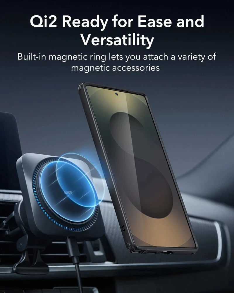 Galaxy S25 Ultra HaloLock Classic Hybrid Case - Clear Black