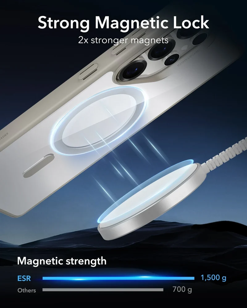 Galaxy S25 Ultra HaloLock Classic Hybrid Case - Clear Grey