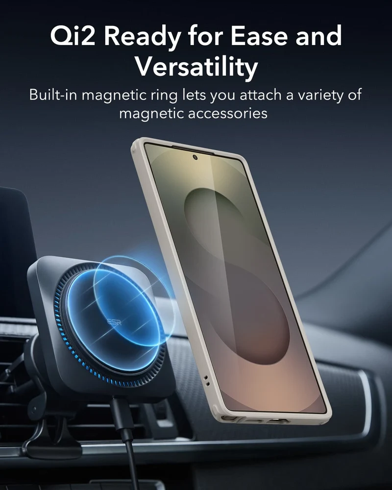 Galaxy S25 Ultra HaloLock Classic Hybrid Case - Clear Grey