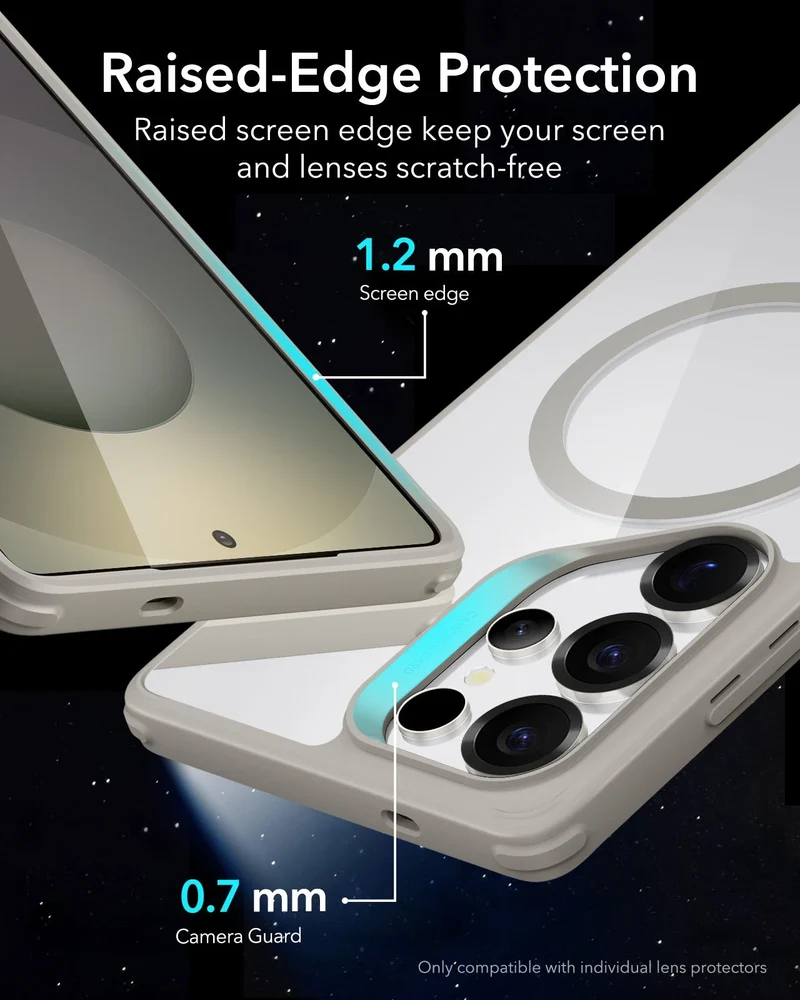 Galaxy S25 Ultra HaloLock Classic Hybrid Case - Clear Grey