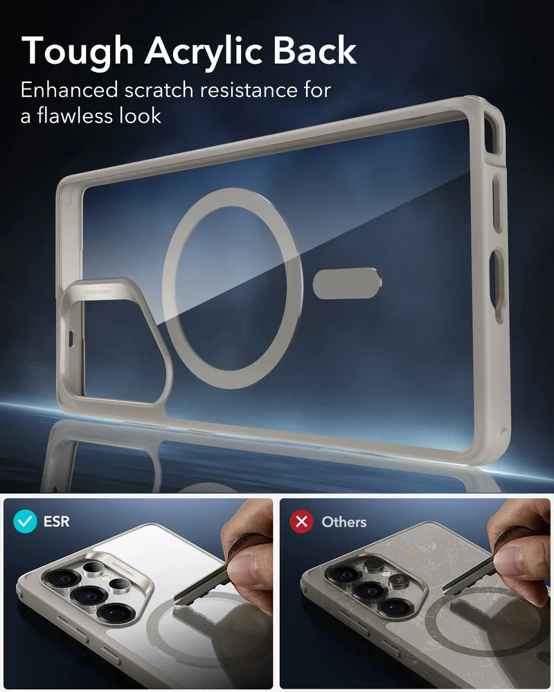 Galaxy S25 Ultra HaloLock Classic Hybrid Case - Clear Grey