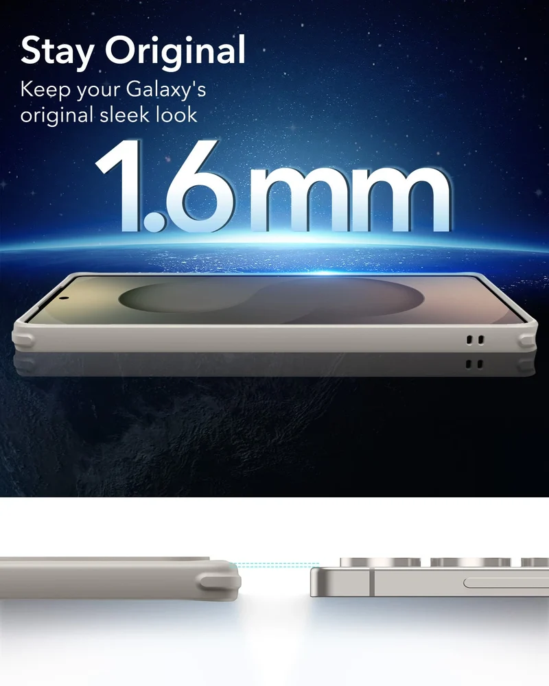 Galaxy S25 Ultra HaloLock Classic Hybrid Case - Clear Grey