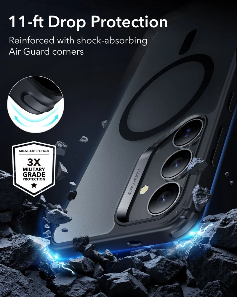 Galaxy S25+ HaloLock Classic Hybrid Case - Clear Grey