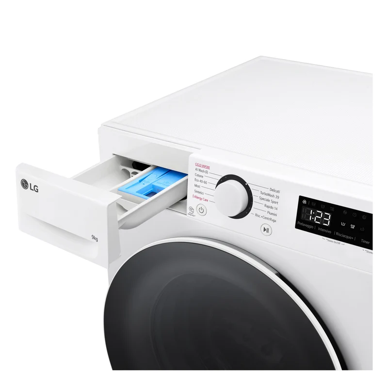 Lavatrice Libera Installazione Caricamento Frontale LG F4R5009TSWW 9kg AI DD Classe A 1400 Giri Bianco Classe A