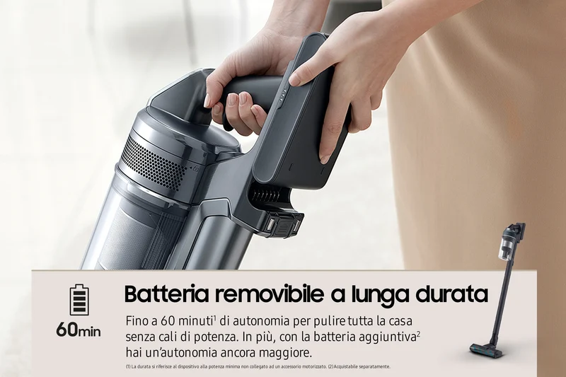 Aspirapolvere Senza Filo Samsung Jet™ 85 Complete 210W VS20C8524TB Nero, Blu