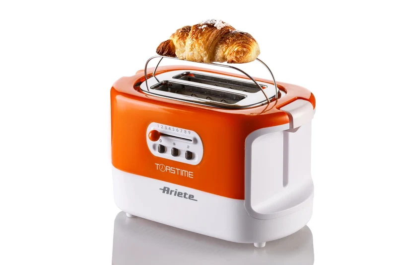 Tostapane con Pinze Ariete 159 Toastime 700 Watt Bianco e Arancio