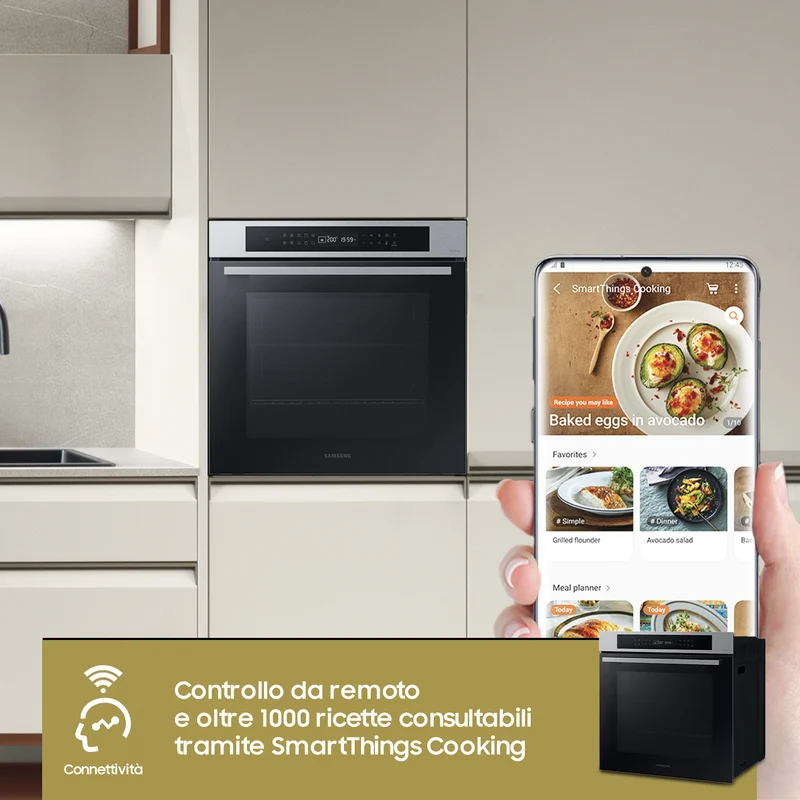Forno Multifunzione Da Incasso Samsung NV7B4040VBS Serie 4 76L A+ Acciaio Inox