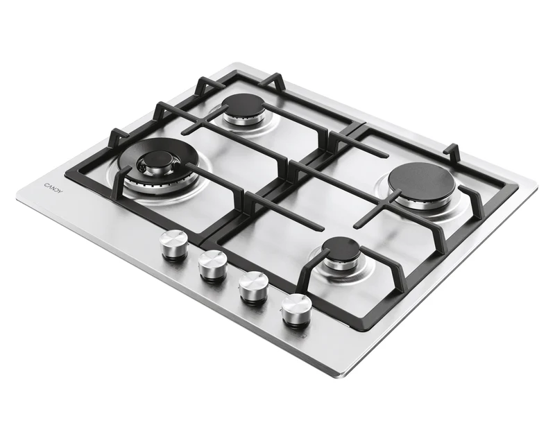 Piano Cottura a Gas Da Incasso Candy Moderna CHG6BF4WTX Acciaio Inox 60 cm Gas 4 Fornello(i)