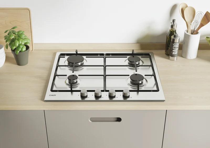 Piano Cottura a Gas Da Incasso Candy Idea CHW6BRX Acciaio inox 60 cm Gas 4 Fornello(i)