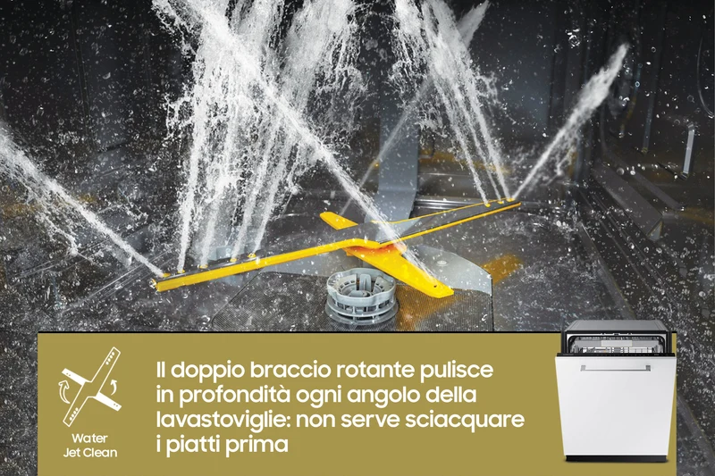 Lavastoviglie Da Incasso a Scomparsa Totale Samsung DW60CG880B00 Serie 8700 14 Coperti Classe A