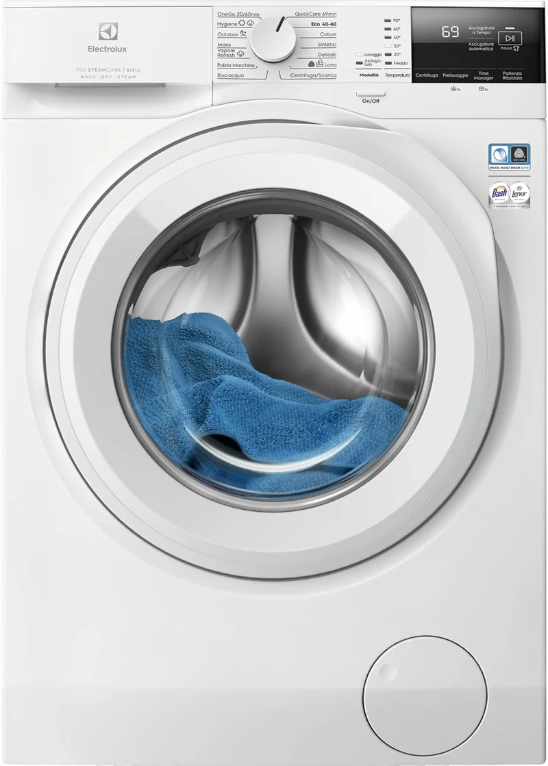 Lavasciuga Libera Installazione Caricamento Frontale Electrolux EW7W285W 8/5kg Bianco Classe D