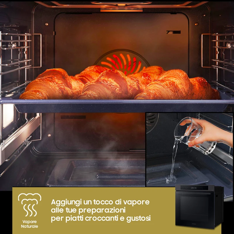Forno Multifunzione Da Incasso Samsung Serie 4 NV7B4040VBB 76 L A+ Black Inox