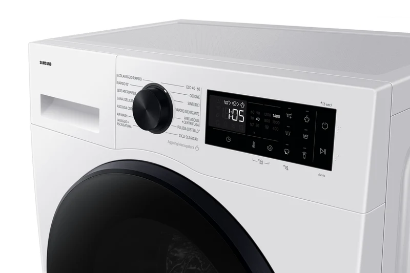 Lavasciuga Libera Installazione Carico Frontale Samsung WD90DG5G34BEET Crystal Clean Slim 9Kg Classe E