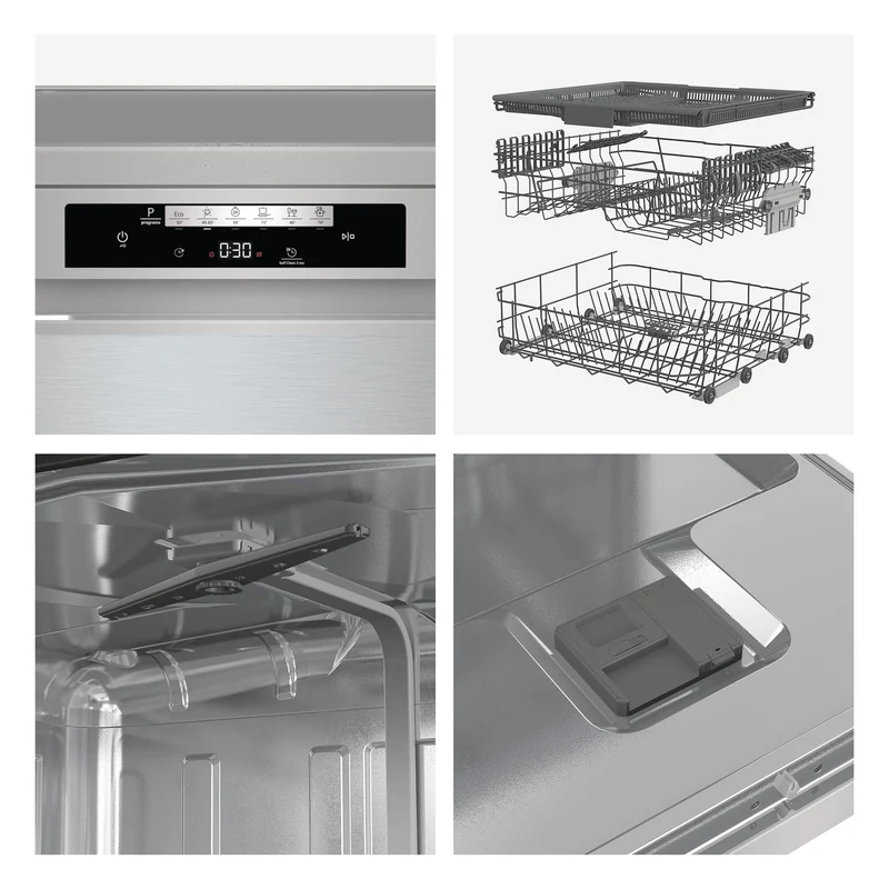Lavastoviglie Libera Installazione Hisense HS643D90X 16 Coperti Classe D