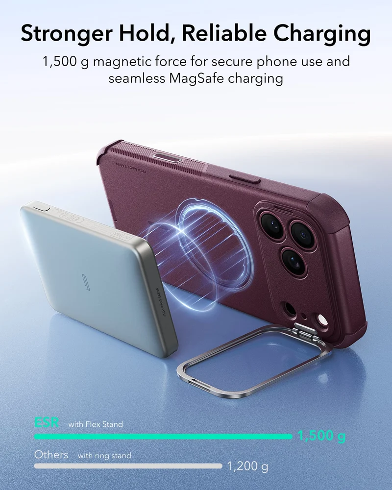 iPhone 18 Pro Bundle Cyber Tough Magnetic Case with Camera Control and Flex Stand, Plus Armorite®️ Pro Screen Protector - Deep Burgundy