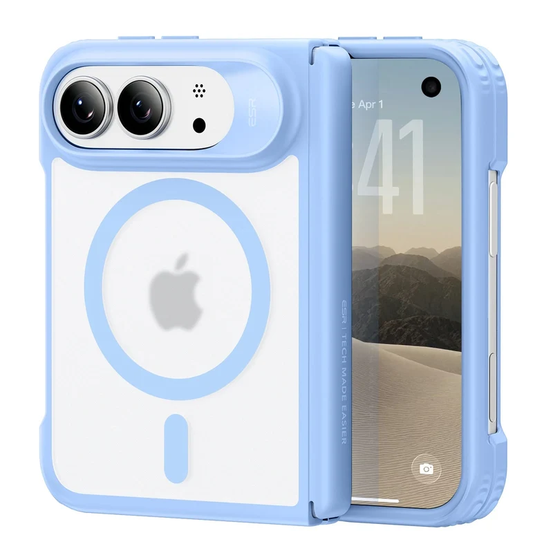 iPhone Duo Classic Hybrid Magnetic Case - Frosted Misty Blue