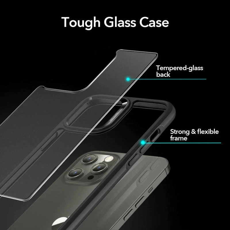 iPhone 12 Pro Max Echo Tempered-Glass Hard Case - Navy Blue