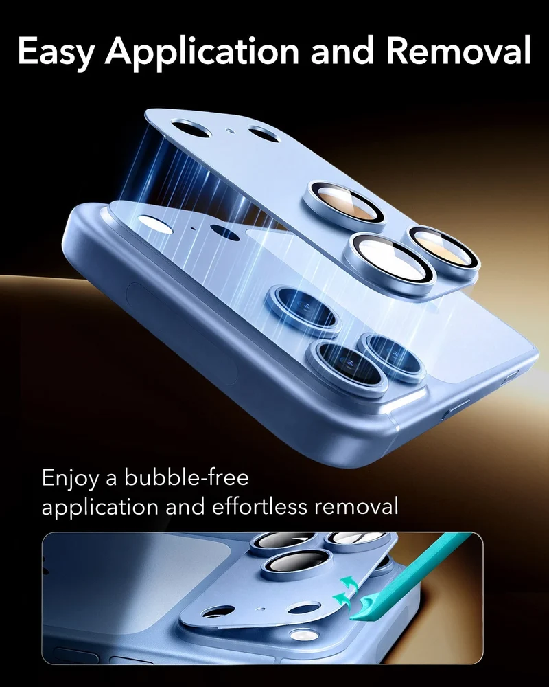 iPhone 18 Pro Bundle Atelier Silicone Leather Magnetic Case with Camera Control and Flex Stand, Plus Armorite®️ Pro Privacy Screen Protector - Misty Blue