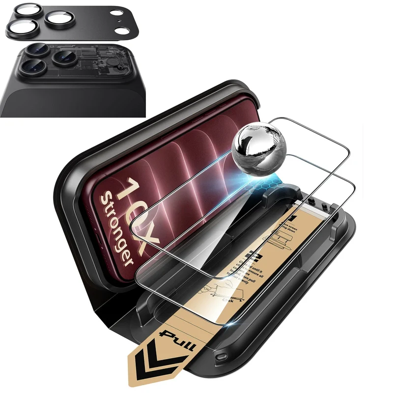 iPhone 18 Pro Bundle Armorite® Pro Screen Protector and Camera Lens Protector (Full Coverage) - Black