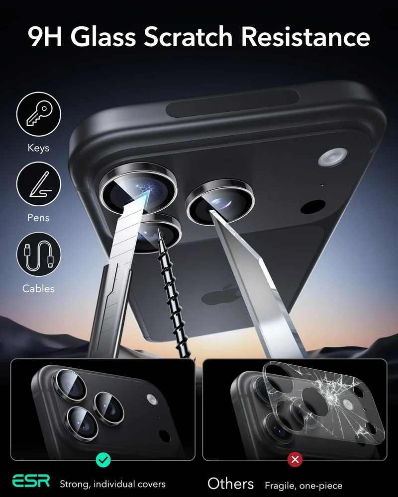 iPhone 18 Pro/Pro Max Armorite® Camera Lens Protector - Clear