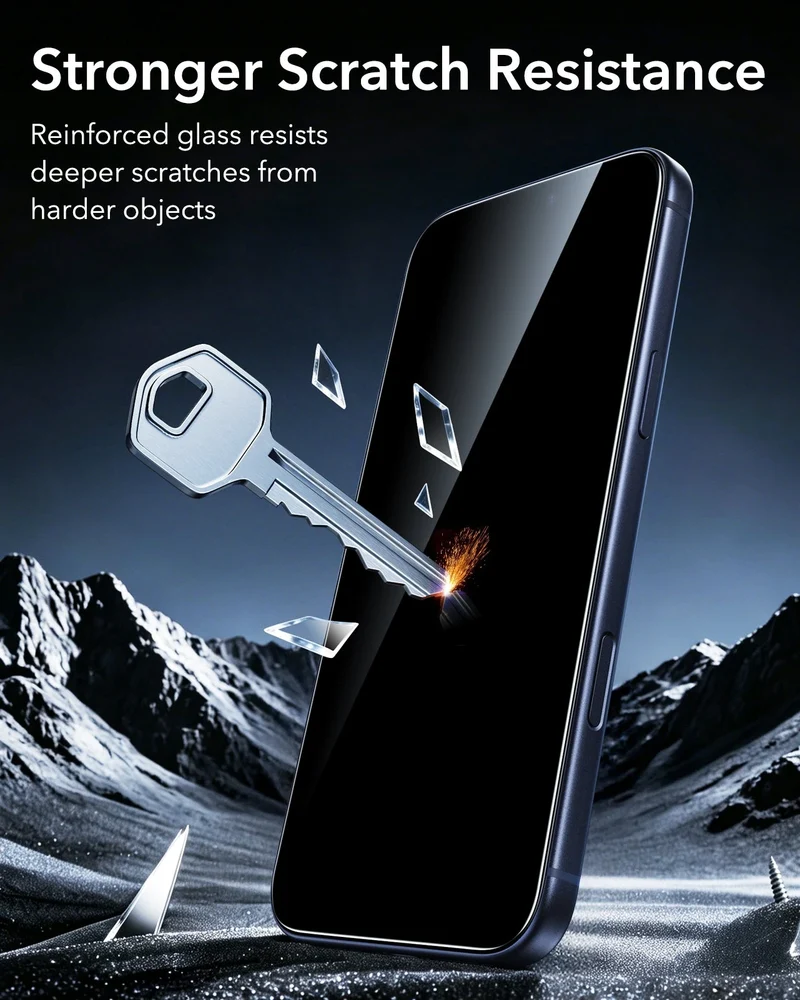iPhone 18 Pro Bundle Classic Hybrid Magnetic Case with Camera Control and Flex Stand, Plus Armorite®️ Privacy Screen Protector - Frosted Black