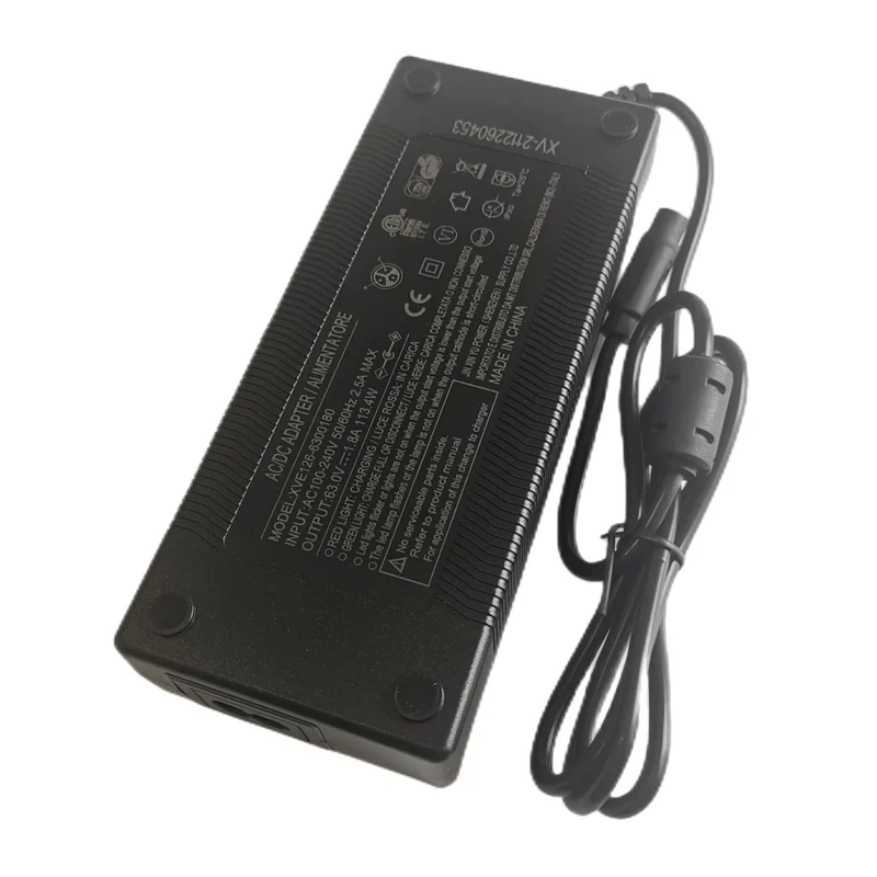 63V 1.8A Battery Charger For Inmotion S1F/S1/L9 54V Lithium Battery 3 Prong Connector Li-on