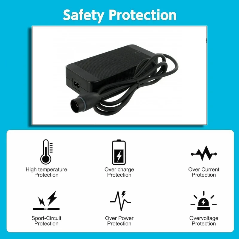 42V 3A Li-Ion Charger Compatible With Lapierre Overvolt SX 800 Overvolt 7.6 36V E-Bike 7-pin Type B Battery