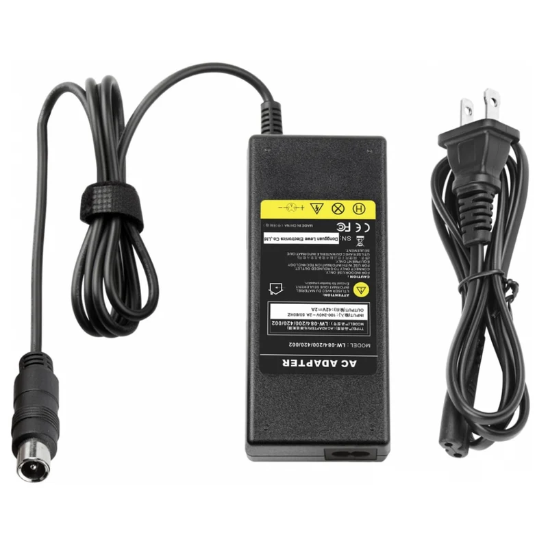 42V 2A Ninebot Electric Scooter Charger Round RCA Connector Compatible with 36V Li-ion Battery for Xiaomi M365 Segway