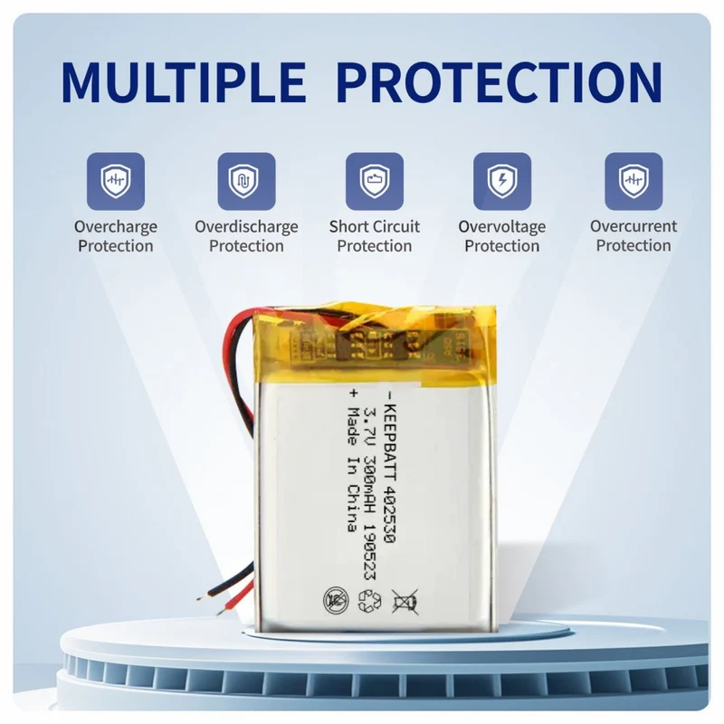 402530 3.7V 250mAh 300mah Li-Polymer Battery for Wireless Bluetooth Speaker LED