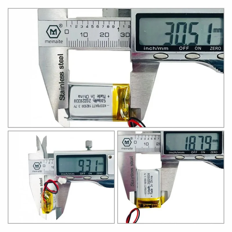 102030 LiPo Battery 3.7V 500mAh Rechargeable Lithium Polymer Battery
