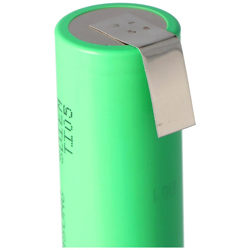 2pcs INR1860-25R 2500mAh 3.6V-3.7V Unprotected U-shaped Soldering Lugs