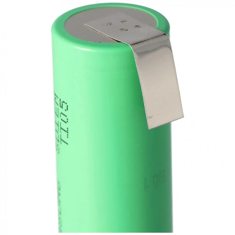 2packs INR18650-25R 2500mAh 3.6V-3.7V Unprotected with Solder Tag U Shape
