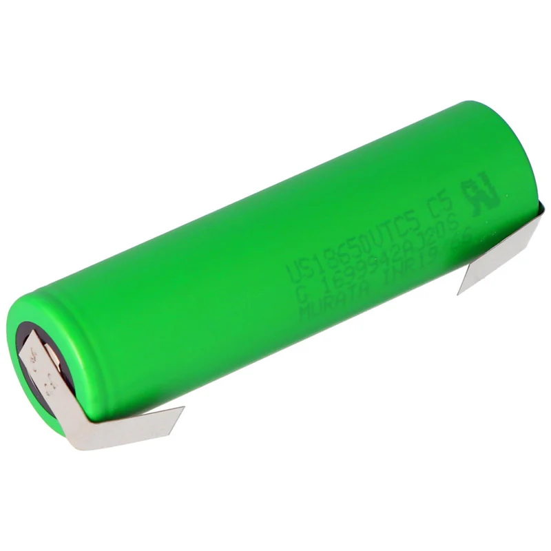 Konion US18650VTC5 2600mAh 3.6V - 3.7V 65.4x18.2mm with soldering lug U