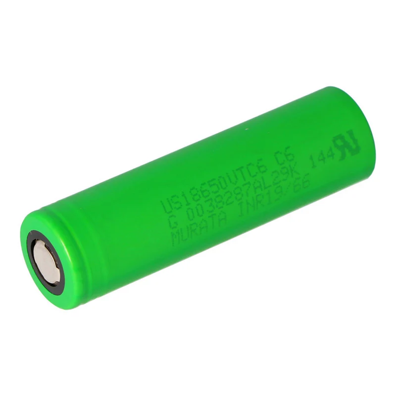 us18650vtc6 battery 65.2x18.35mm for 3.6 volts min.3000mAh typ.3120mAh maximum 30A current output