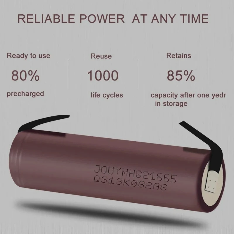 3.7V 3000 mAh HG2 18650 battery 20A original high discharge mia nickel strip