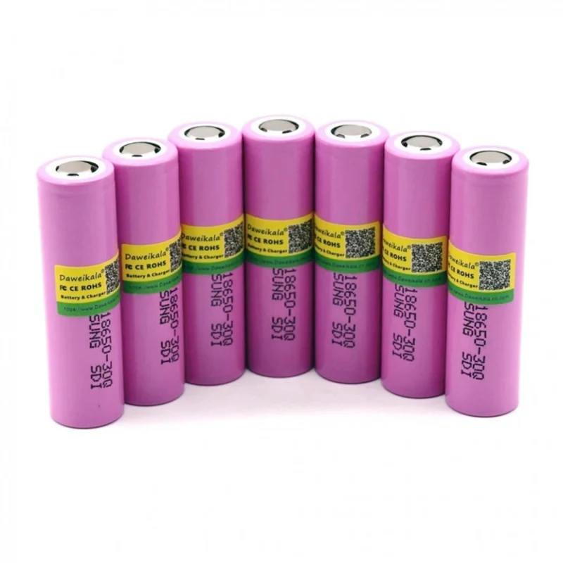 3.7V 3000mAh INR18650 30Q Li-ion Battery Discharge 15A Rechargeable Batteries Flashlight