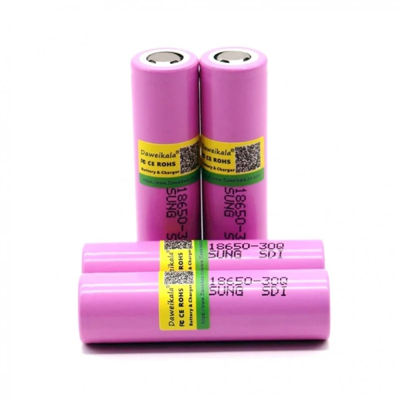 3.7V 3000mAh INR18650 30Q Li-ion Battery Discharge 15A Rechargeable Batteries Flashlight