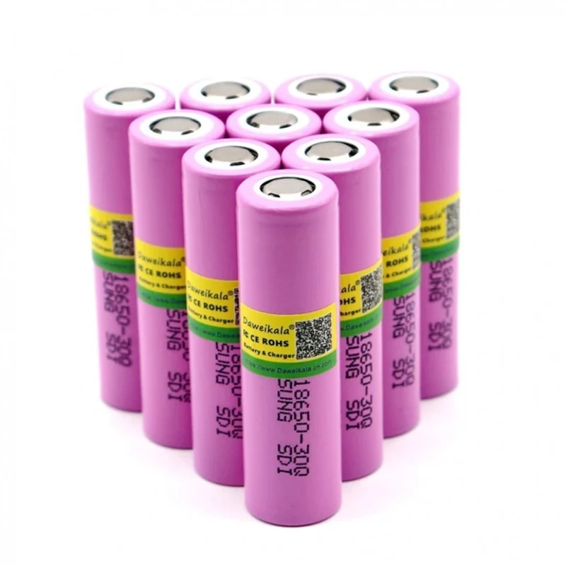 3.7V 3000mAh INR18650 30Q Li-ion Battery Discharge 15A Rechargeable Batteries Flashlight
