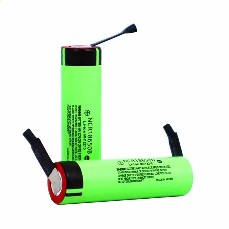 10pcs NCR18650B 3.7V 3400 mAh 18650 lithium battery, welding nickel sheet battery