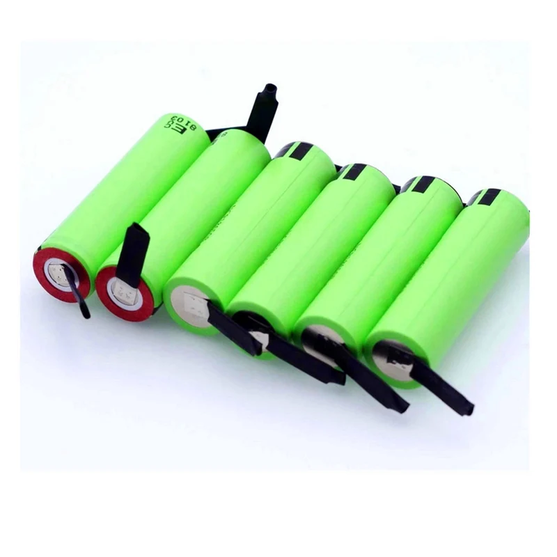 6PCS NCR18650B 3.7V 3400mAh 18650 Lithium Battery Pack Welding Nickel Sheet Battery